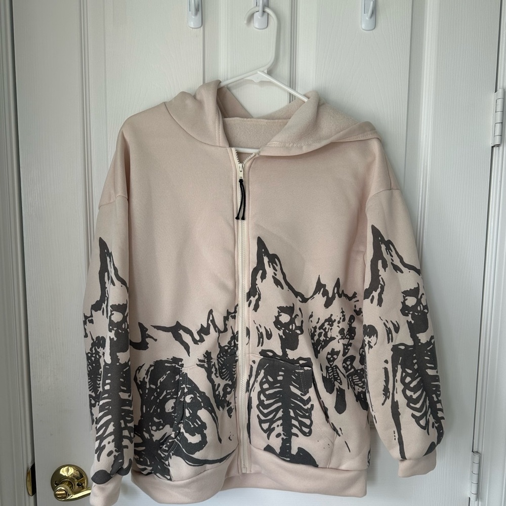 Cream skeleton sweatshirt